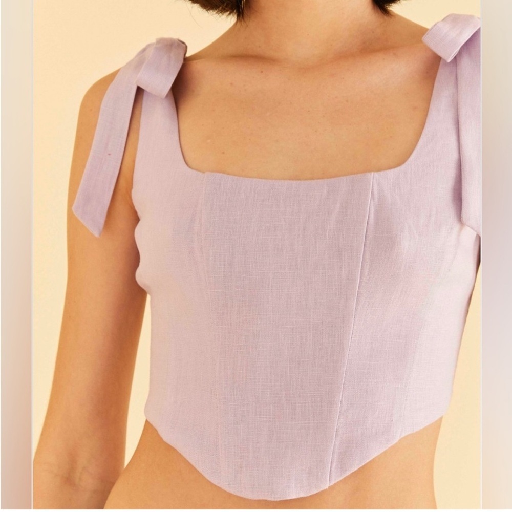 FARM Rio Lilac Corset Top Lilac Size L - Picture 3 of 11